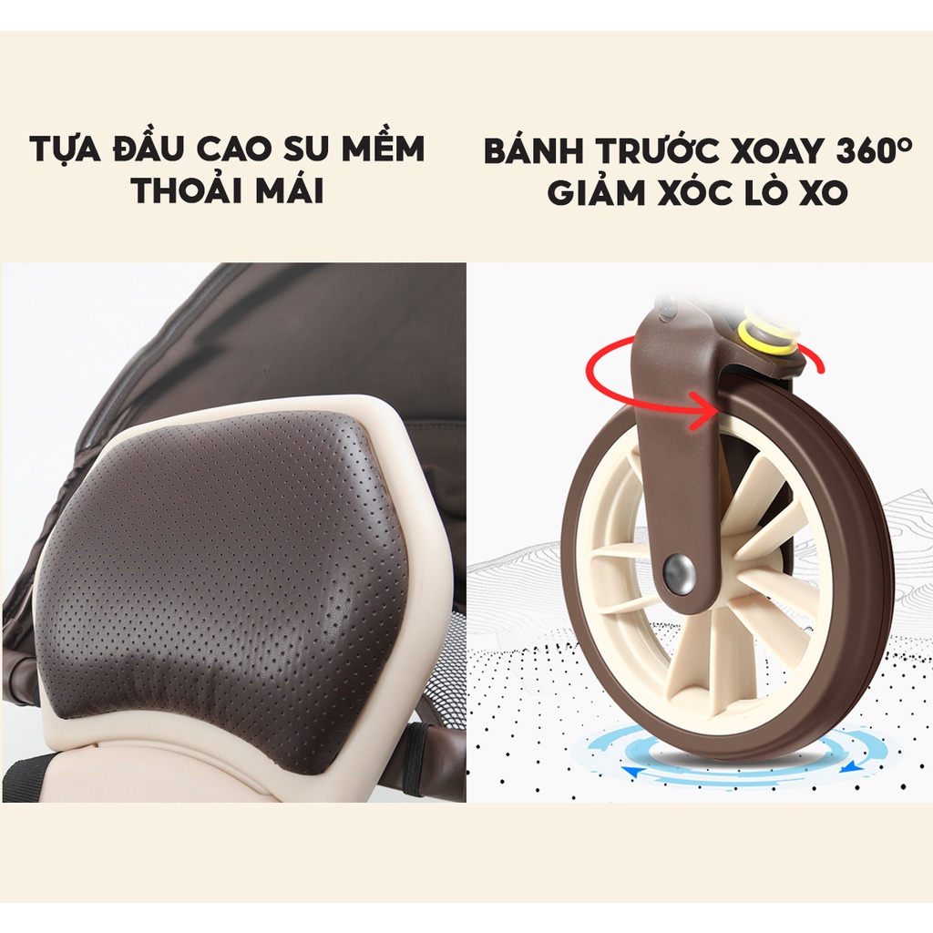 Xe đẩy gấp gọn 2 chiều Baobaohao V18 mẫu mới thông minh cho bé đi chơi đi du lịch  hàng chính hãng Bảo hành 12 tháng