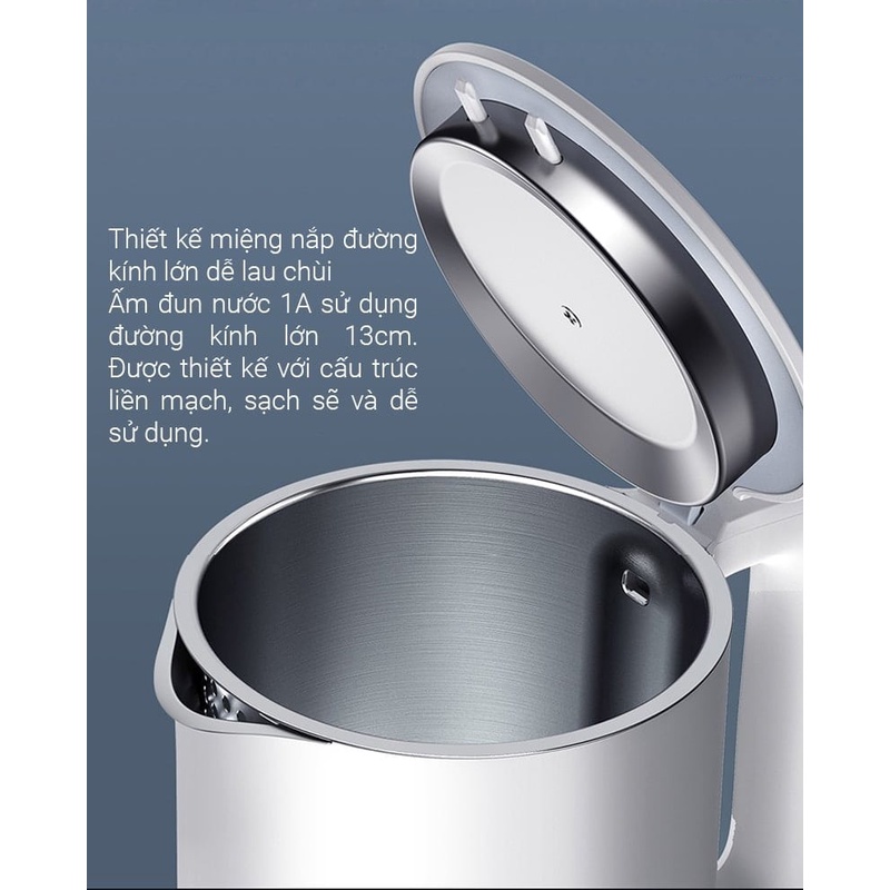 [HỎA TỐC 2H]Ấm Đun Nước Siêu Tốc Xiaomi 1S/1A 1.5L và 1.7L Giữ nhiệt An Toàn