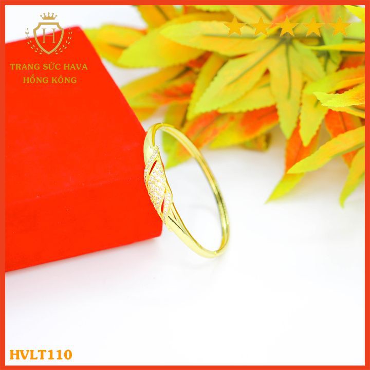 Lắc Tay Nữ Titan Xi Mạ Vàng Non 24k Cao Cấp, Vòng Tay Nữ Phong Cách Thời Trang Cá Tính Trẻ Trung - HVLT110