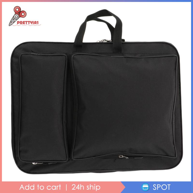 [Prettyia1] Túi Đựng Bảng Vẽ Nghệ Thuật Gấp Lại Được Màu Đen