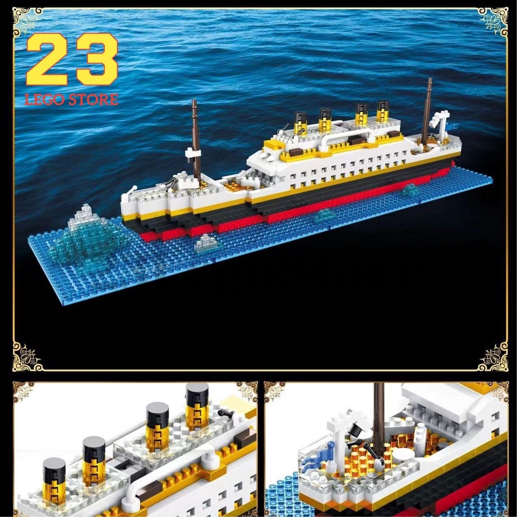 Bộ đồ chơi lắp ghép Tàu Titanic cỡ nhỏ dài 32cm , Titanic Ship làm đồ trang trí hoặc quà tặng độc đáo