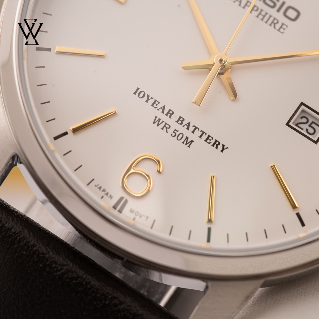 Đồng Hồ Quartz Nam Casio WATCHSTORE MTS-110L-7AVDF Thiết Kế Kính Sapphire 39mm, Dây Da, Vỏ Thép Không Gỉ