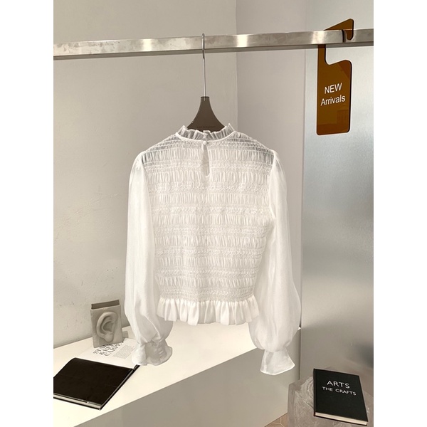 Áo dài tay bồng thiết kế thanh lịch nhẹ nhàng cho nữ thương hiệu thời trang cao cấp