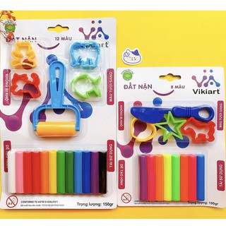[Mã BMINCU50 giảm 50K đơn 250K] Đất Nặn Vikiart 8/12 màu