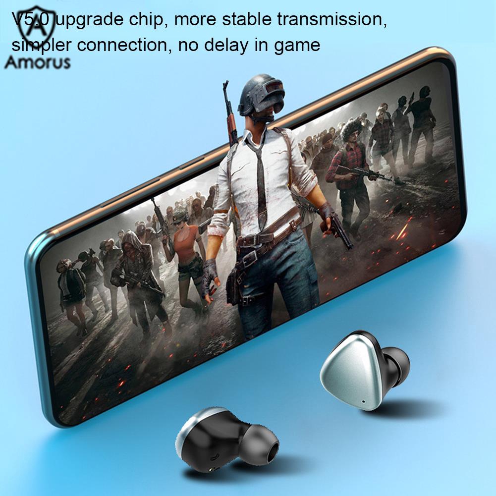 Tai Nghe Thể Thao Không Dây Bluetooth TWS Amorus S8026 Chống Thấm Nước Hiển Thị Nguồn Điện