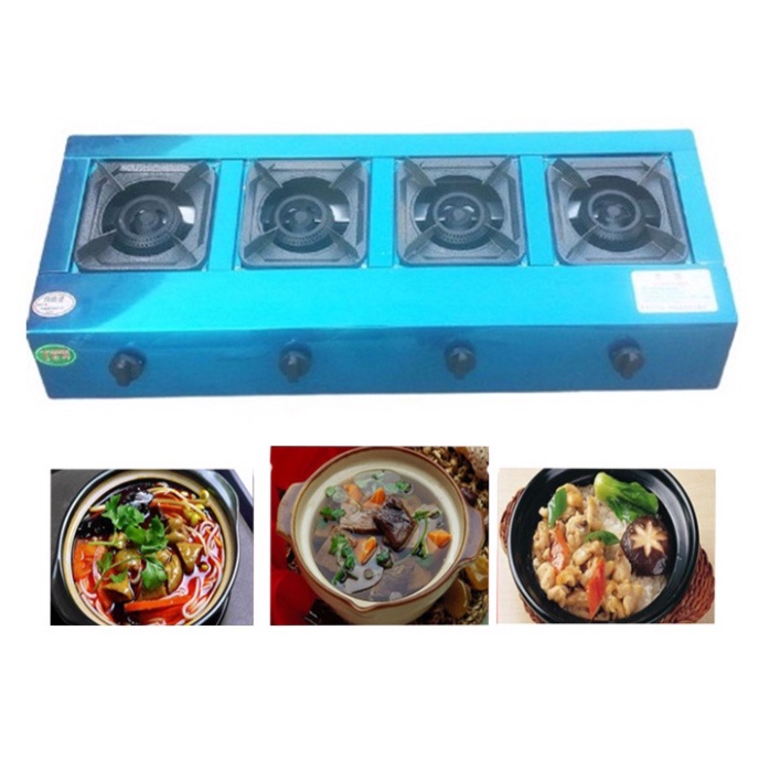 Bếp gas chuyên mỳ cay, cơm niêu 4 họng - Bếp ga 4 cửa