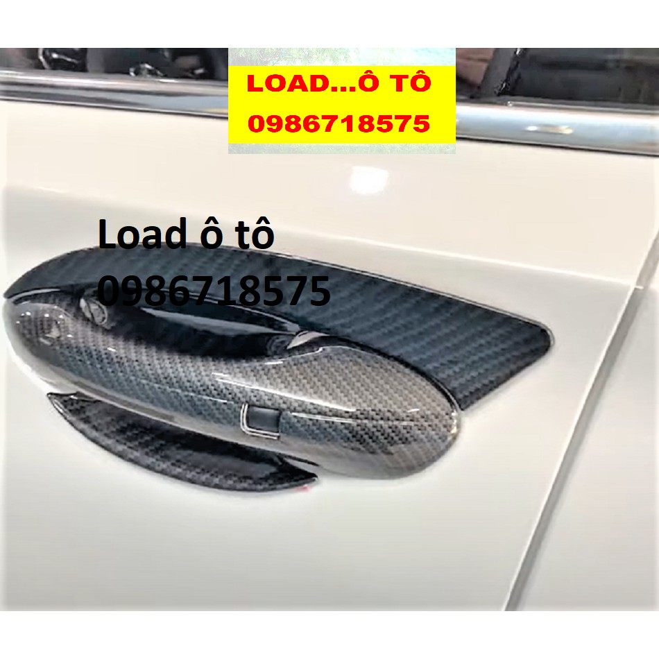 Ốp Tay Nắm, Hõm Cửa Carbon Xe Huyndai Santafe 2022-2019 Mẫu Vân Carbon Cao Cấp Nhất Thị Trường