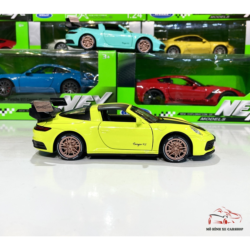 Mô hình xe ô tô Porsche 911 Targa 4s Weissach có mui tỉ lệ 1:32 hãng Alloy 2 màu