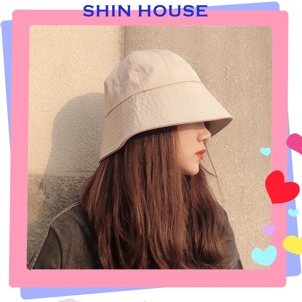 Nón bucket vành cụp trơn nhiều màu phong cách Ulzzang 5001