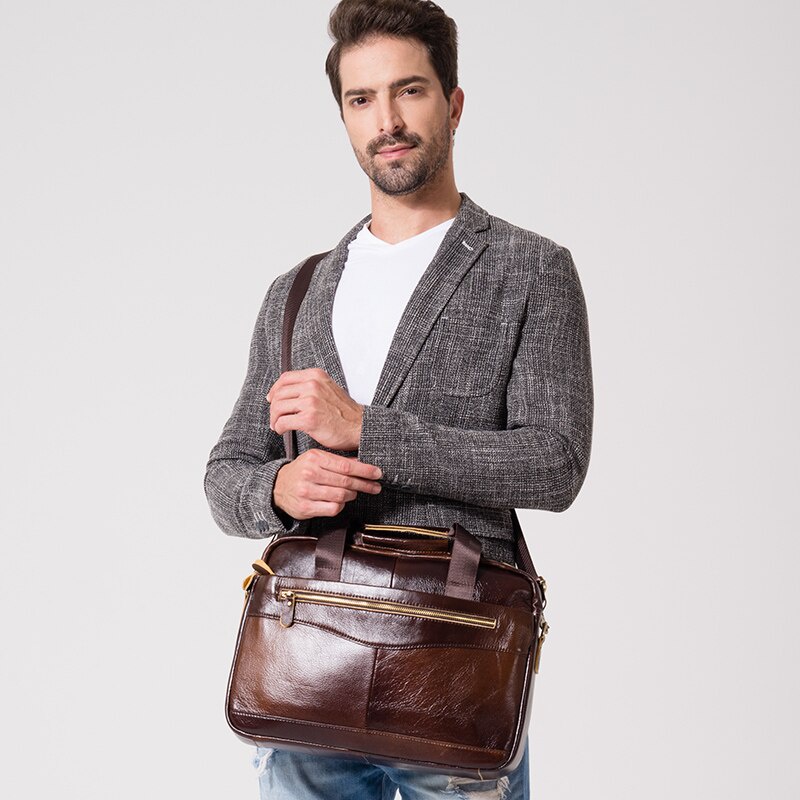 Cặp Da Đeo Chéo Thời Trang Cho Nam 14 '' | BigBuy360 - bigbuy360.vn