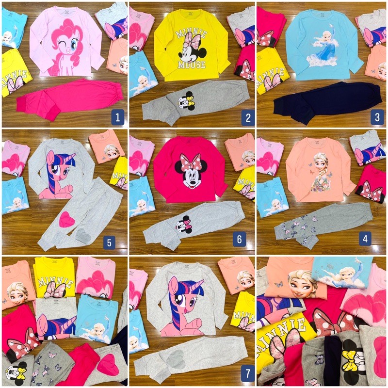 Bộ Cotton đại bé gái Place 4-14Y