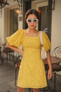 [JODE] Váy cổ vuông tay bồng