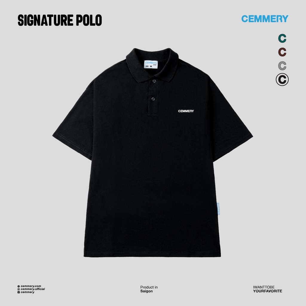 Áo Polo Unisex Local Brand CEMMERY Signature CVC Chống Nhăn | BigBuy360 - bigbuy360.vn