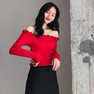 [Order] Áo len trễ vai bèo