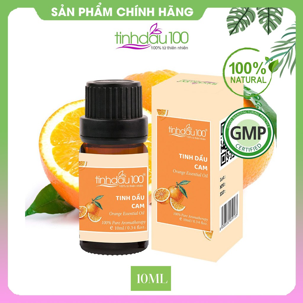 Tinh dầu cam Tinh Dầu 100 nguyên chất 100% xông phòng thư giãn, massage mùi thơm ngọt mát 10ml