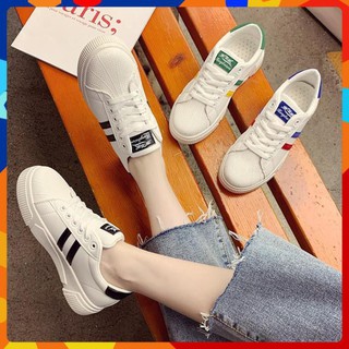 [HÀNG CAO CẤP] Giầy thể thao nữ Sneakers，Giày Shell Toe trắng (A001)