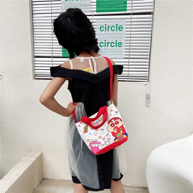 Túi Đeo Chéo Vải Canvas In Hình Sesame Street Hoạt Hình Phong Cách Hàn Quốc Thời Trang Xuân Hè Dành Cho Bé Trai Bé Gái