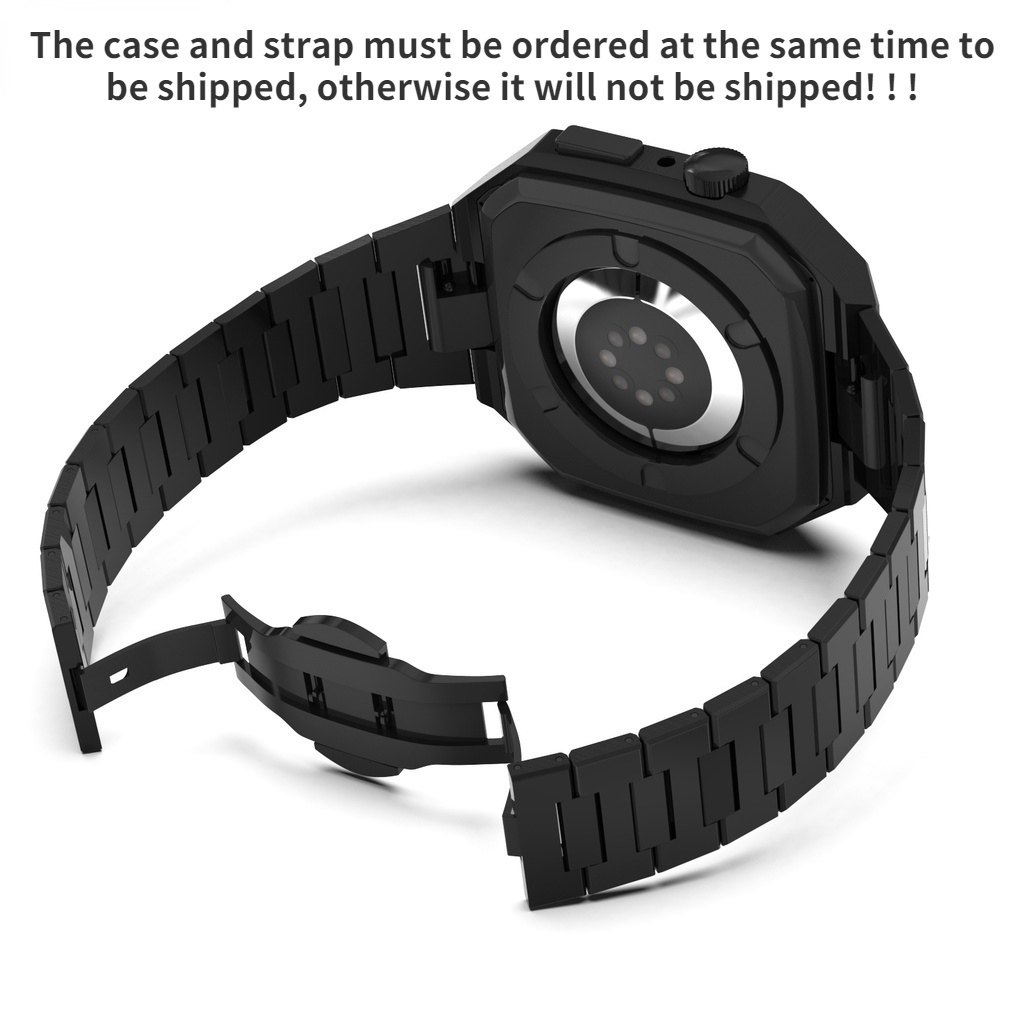 Dây đeo và ốp thay thế bằng thép không gỉ thời trang cho apple watch 7 45mm 44mm iwatch series 7 6 SE 5