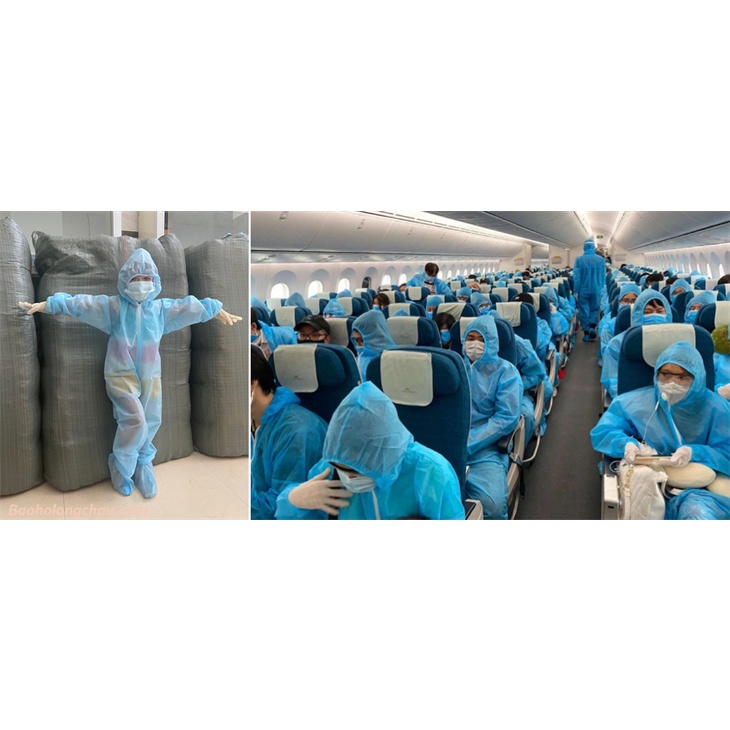 Đồ bảo hộ chống dịch - Đồ bảo hộ y tế - Đồ bảo hộ 7 món - Trang phục chống dịch PT 400