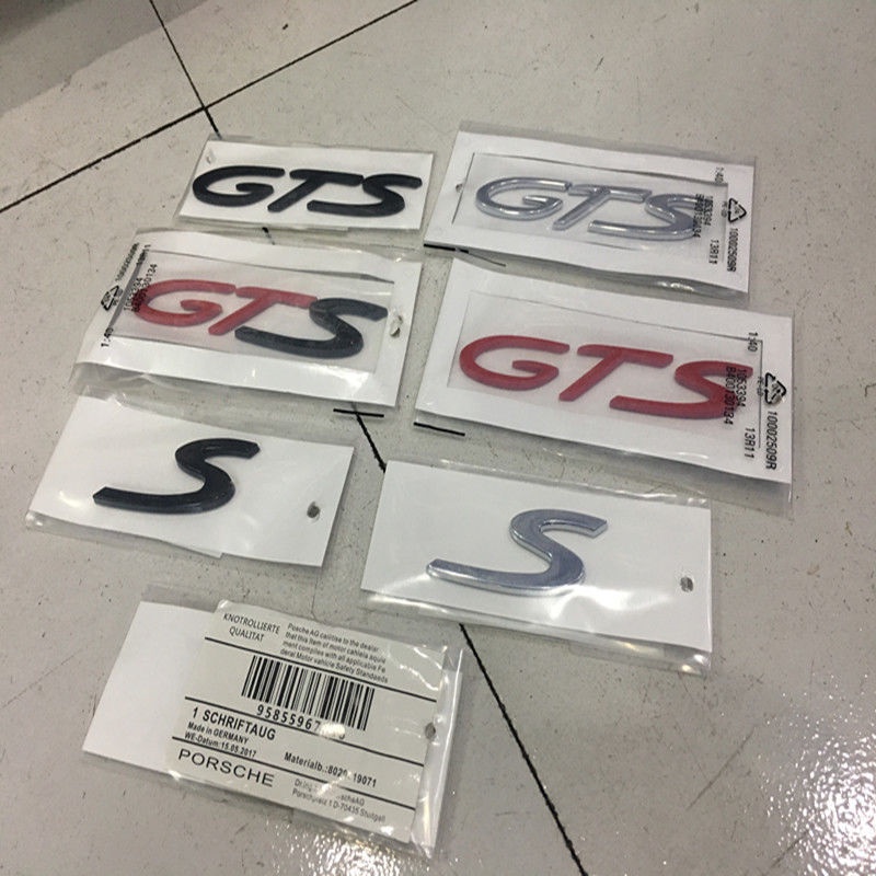 Porsche Chữ cái tiếng Anh tiêu chuẩn ô tô tiêu chuẩn Cayenne macan s tiêu chuẩn gts Palamela 911 sửa đổi nhãn dán logo nhãn đuôi
