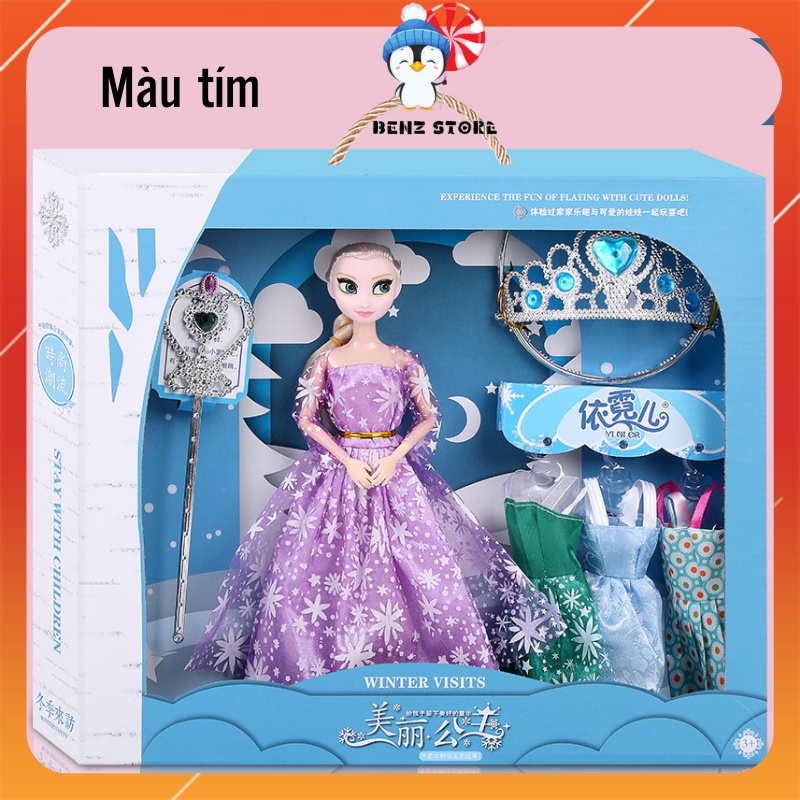 Búp bê elsa đồ chơi cho bé gái đủ phụ kiện váy túi quyền trượng đáng yêu BENZ STORE TN BB03