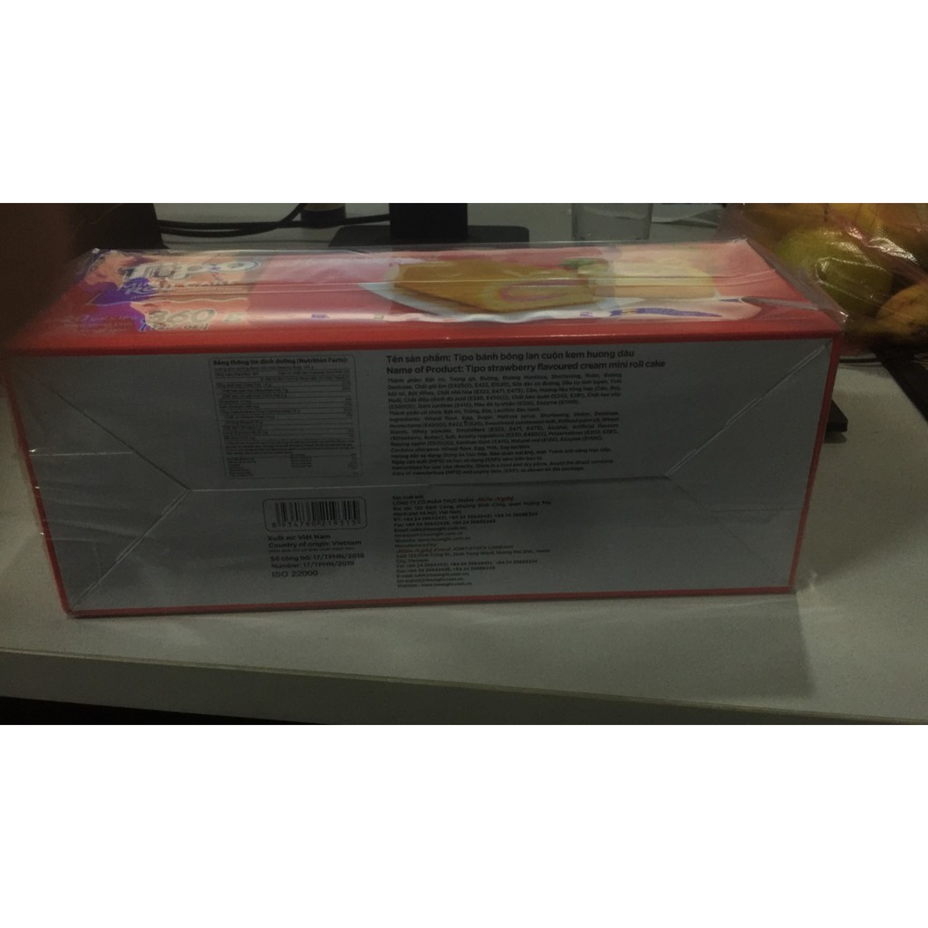 Bánh tipo mini roll cake vị dâu