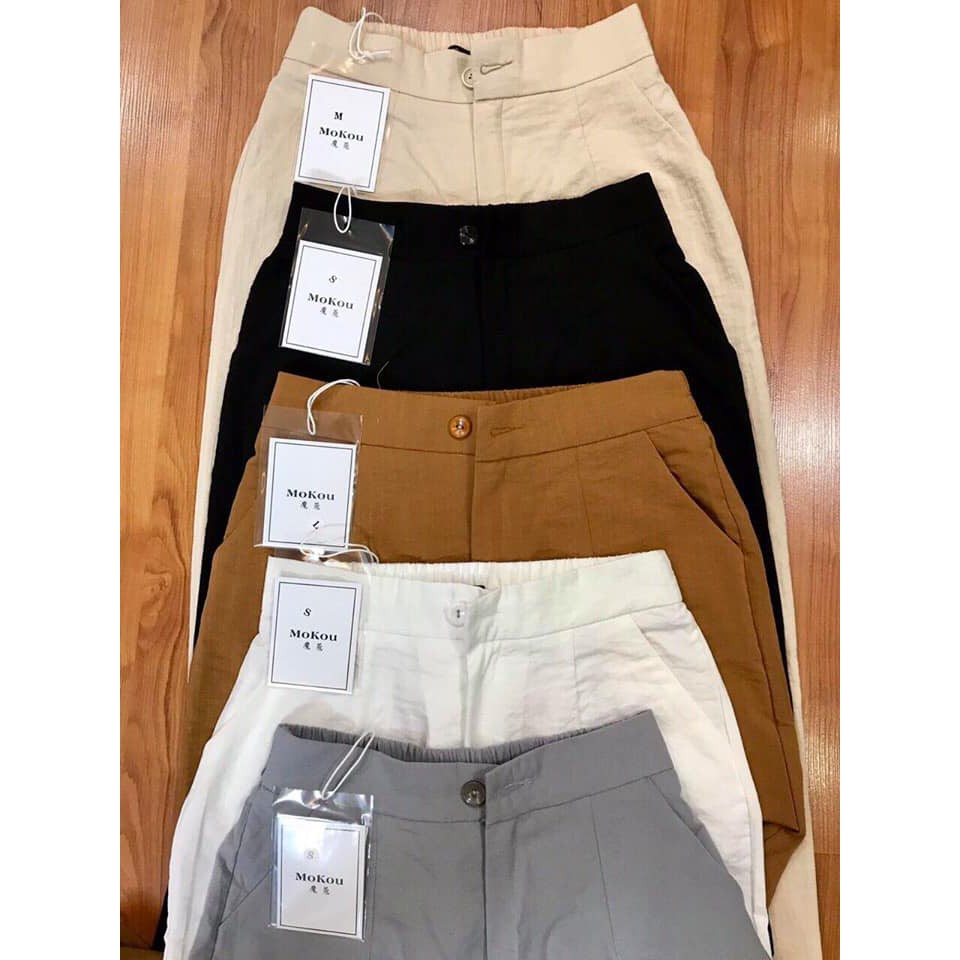 Quần Baggy Đũi💖𝑭𝑹𝑬𝑬𝑺𝑯𝑰𝑷💖Quần Đũi Vải Cao Cấp Dày Dặn Không Nhăn Không Co Dúm Khi Giặt | BigBuy360 - bigbuy360.vn