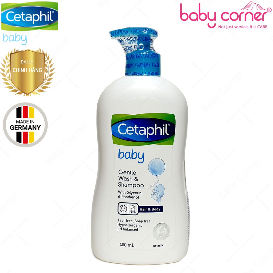 SỮA TẮM GỘI 2 TRONG 1 DỊU NHẸ CETAPHIL BABY KHÔNG CAY MẮT CHO BÉ 230ml/ 400ml