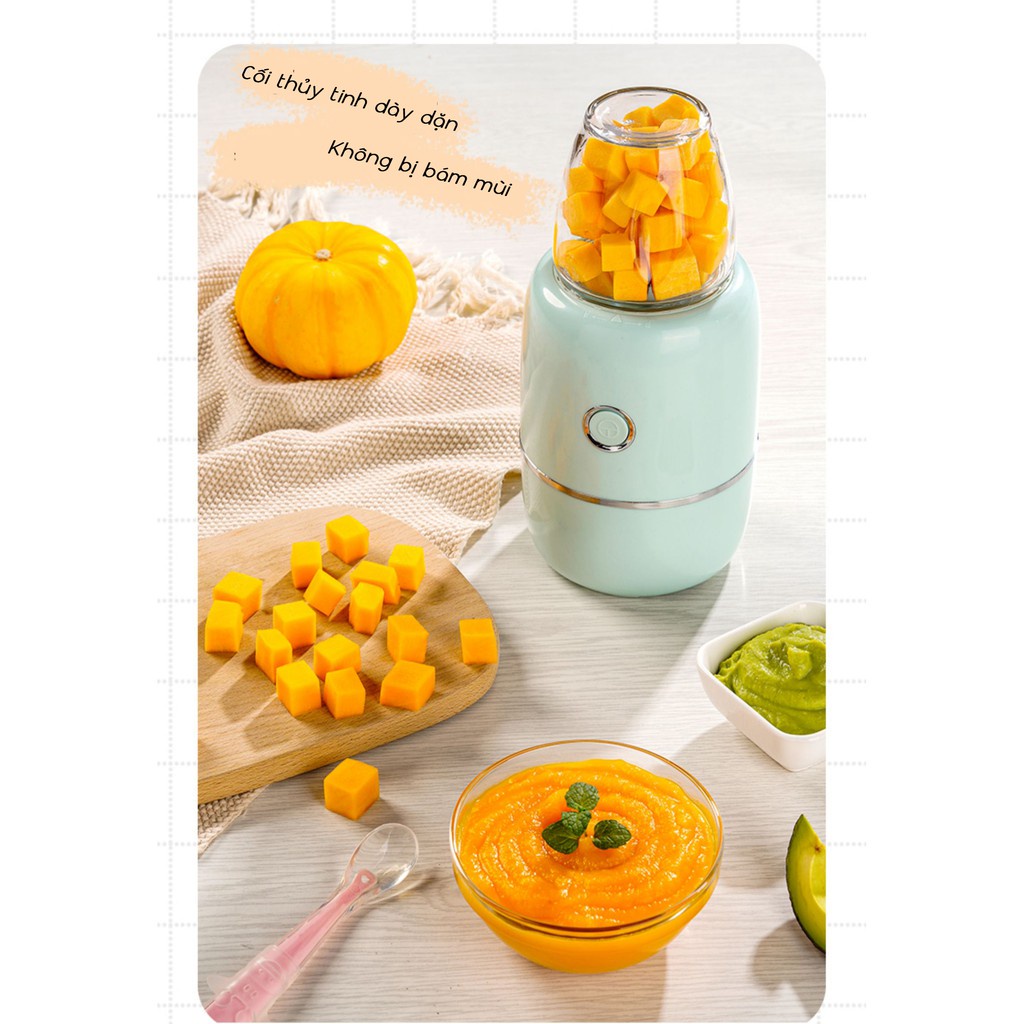 Máy Xay Đa Năng 3 Cối Thủy Tinh Chế Biến Đồ Ăn Dặm Cho Bé Ấm Baby Bảo Hành 6 Tháng Ấm Gift Decor