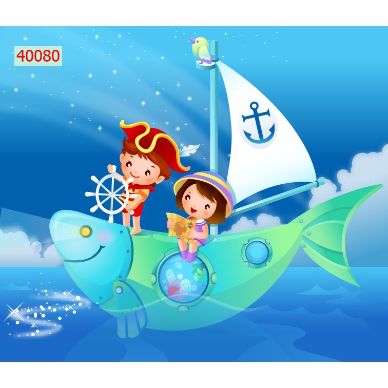 Decal dán tường cho bémẫu hoạt hình đáng yêu