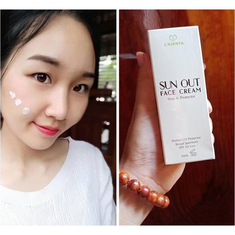 Kem Chống Nắng Vật Lý Bảo Vệ Toàn Diện Lasenta Sun Out Face SPF 50 PA+++ Chống Trôi, Dưỡng Trắng Lên Tone Da