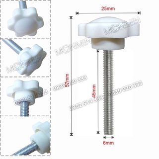 Núm khóa vặn bulong đầu nhựa - m6 x 45 mm m6 x 30 mm phiên bản cao cấp - a110043