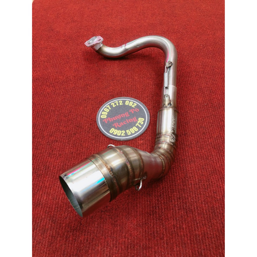 Cổ pô inox 2 khúc gắn pô lon 27x51 dành cho VARIO / SHVN / AB 125-150 / LUVIAS xăng xơ , FI / VISION / Sh mode