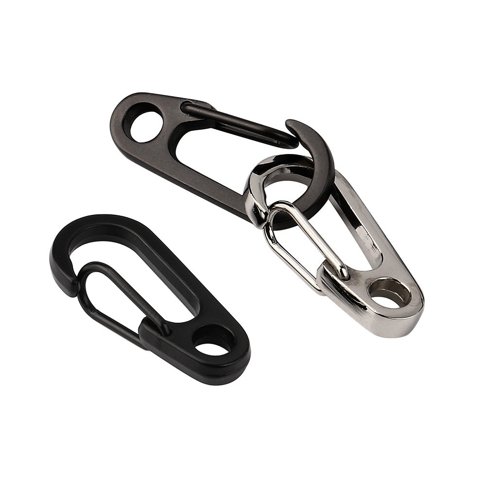 COZEE 2/4pcs Hang Buckle D Carabiner MIni Aluminum Alloy Camping Keyring D-Ring Key Chain High quality Outdoor Hook Safety Travel Tools Survival EDC Gear Spring Clips/Multicolor