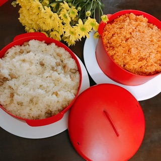 Xửng hấp Tupperware 2 tầng màu đỏ