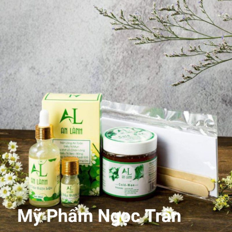 Combo Sáp Wax Lông An Lành ,Tẩy Lông An Lành + Mỡ Trăn Triệt Lông Tái Tạo Da An Lành{Tặng Kèm 50 Giấy Wax +2 Que Wax}