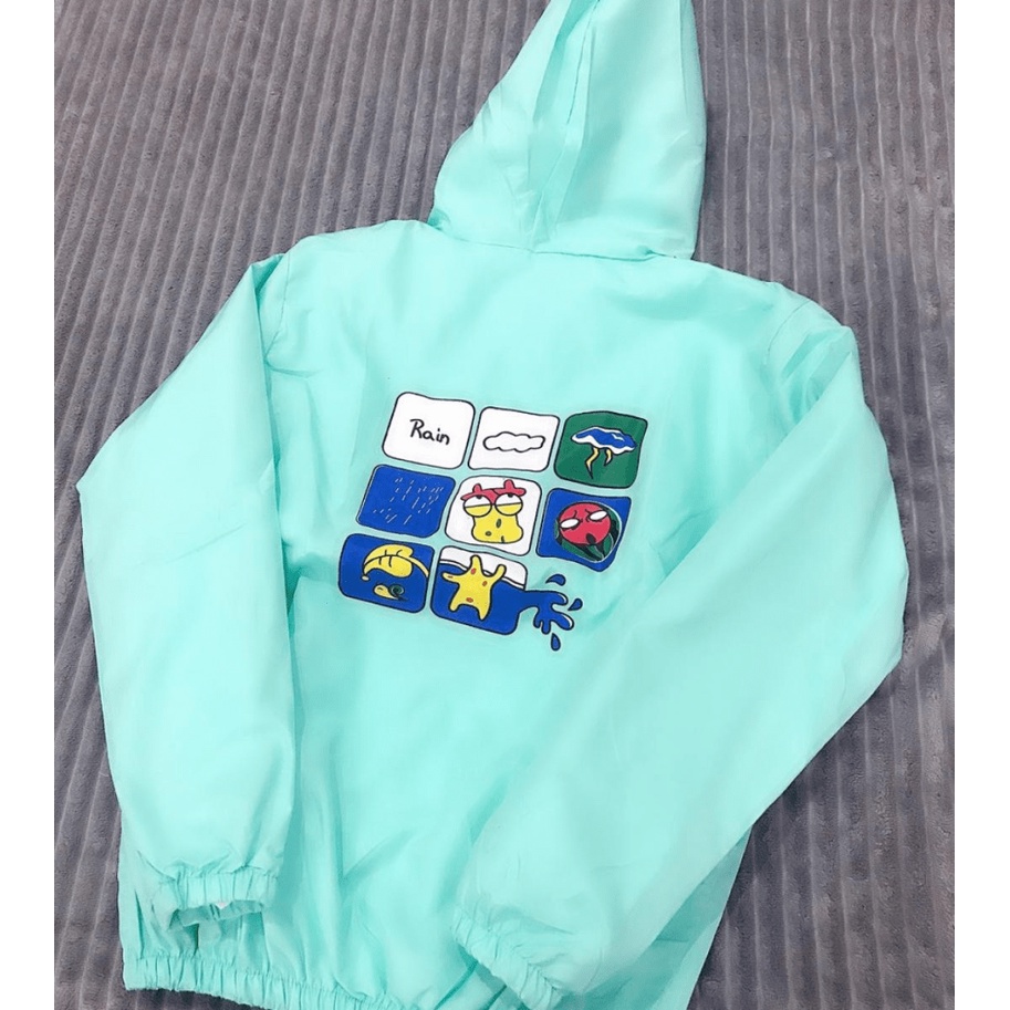 Áo Khoác Dù Nam Nữ Kiểu Dáng Trẻ Trung in Phối Hình Dễ Thương TP137 [NewUnisex]