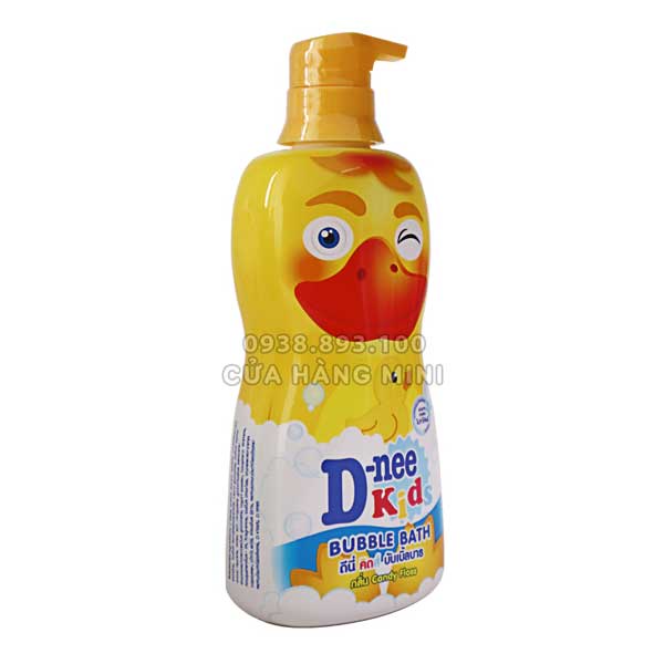 Sữa Tắm Dnee Kids Bubble Bath Hương Kẹo Bông Hình Con Vịt Màu Vàng 400ml