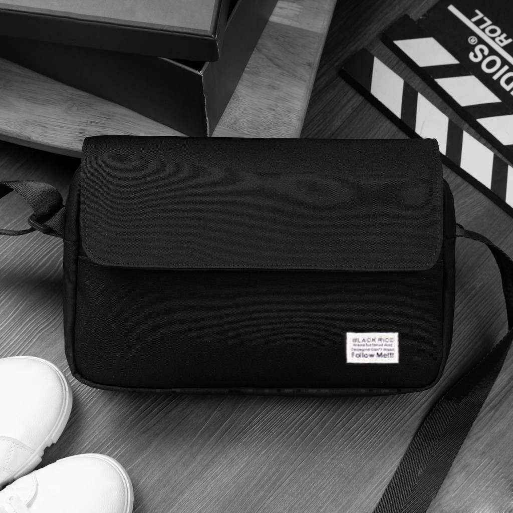 Túi đeo chéo unisex vải Canvas thời trang Hàn Quốc TC87