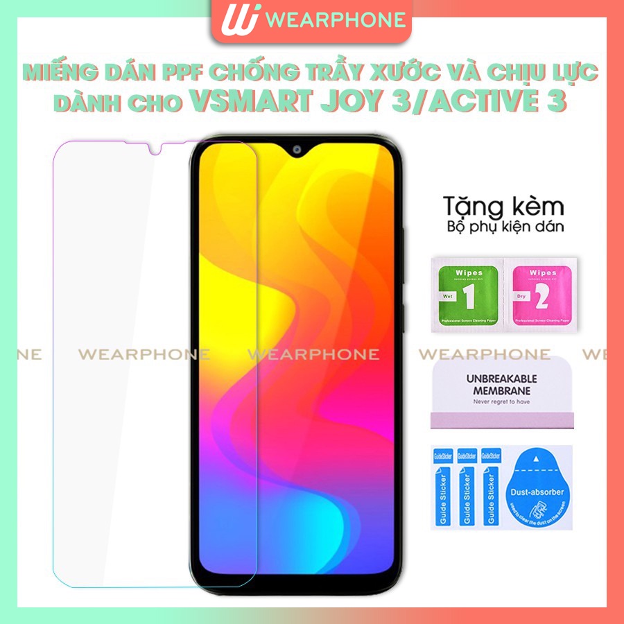 Miếng Dán PPF Vsmart Joy 3 / Active 3 Lưng Máy Chống Trầy Xước Chịu Lực Tuyệt Đối