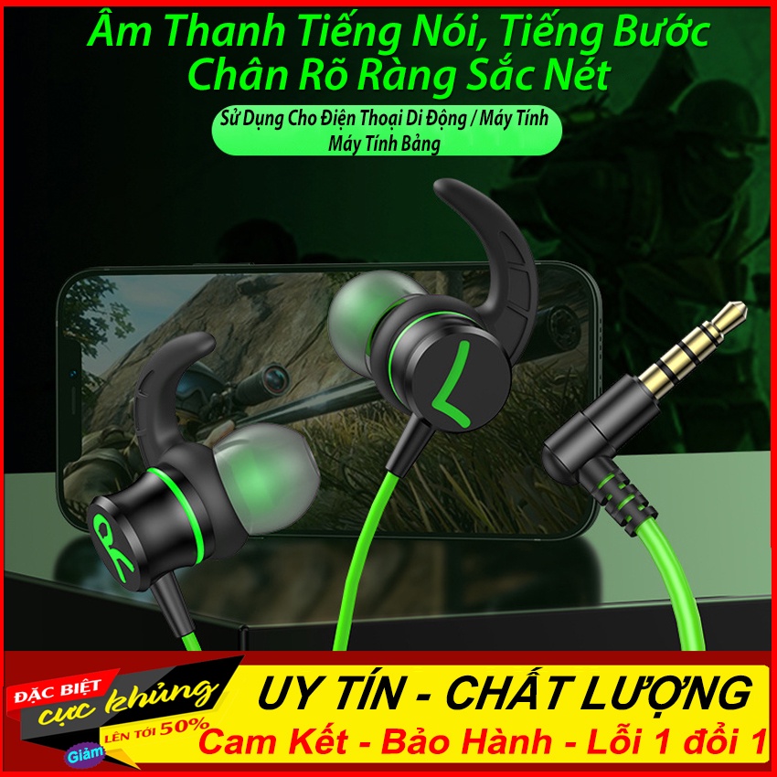 Tai Nghe Nhét Tai Có Dây Gaming Super Bass Khủng Chíp Thế Hệ Mới Chống Ồn Tốt, Có Micrô Đàm Thoại XGC-02 PhụKiệnZin360
