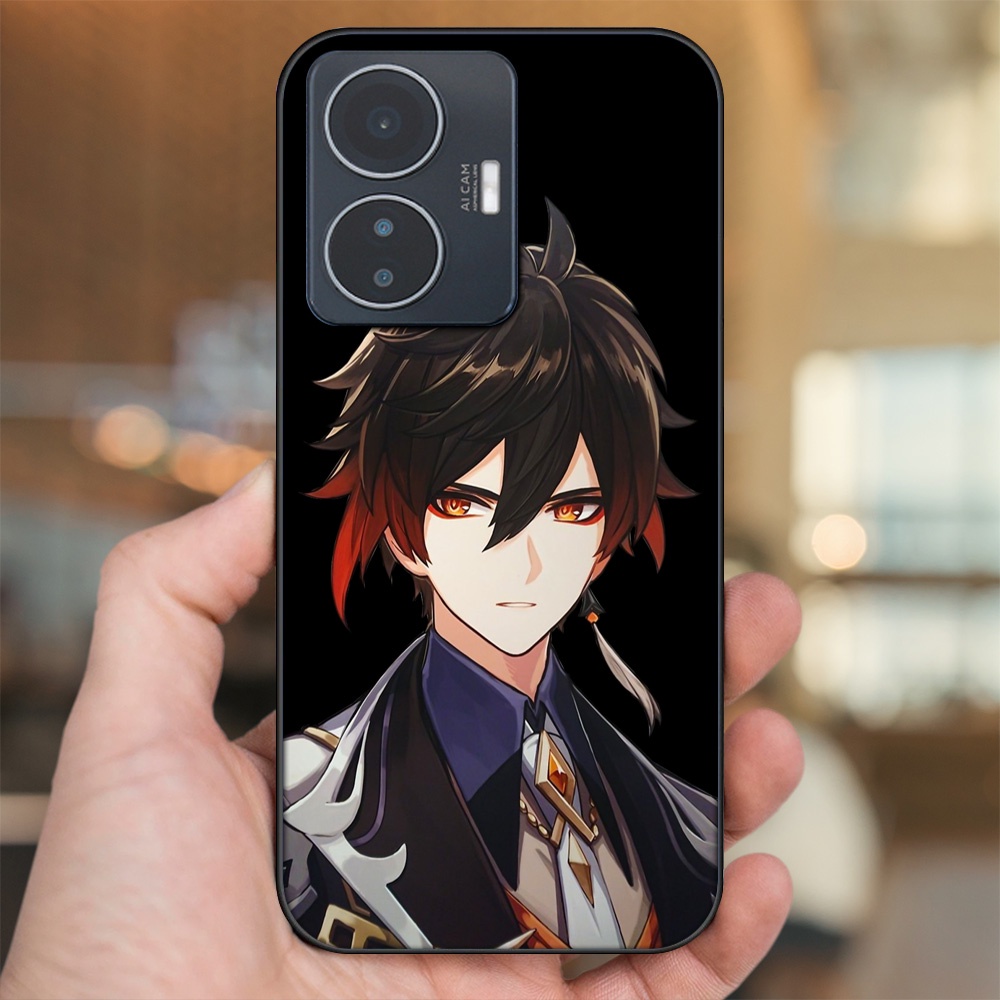 Ốp lưng Vivo Y55 2022 viền đen in hình Zhongli Genshin Impact