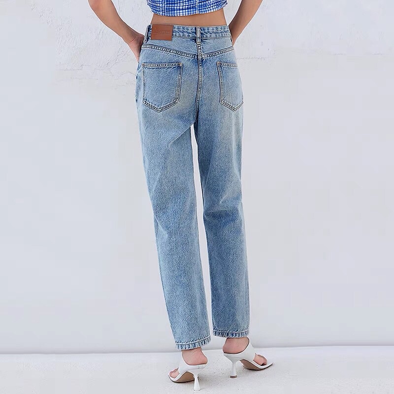 Quần jean xanh Mo&Co