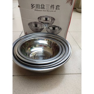 BỘ 5 CHIẾC RỔ THAU INOX