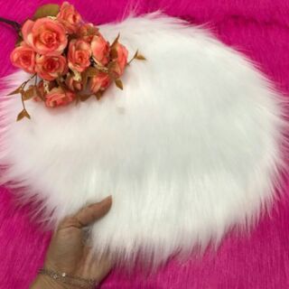 Thảm lông chụp ảnh - thảm lông tròn