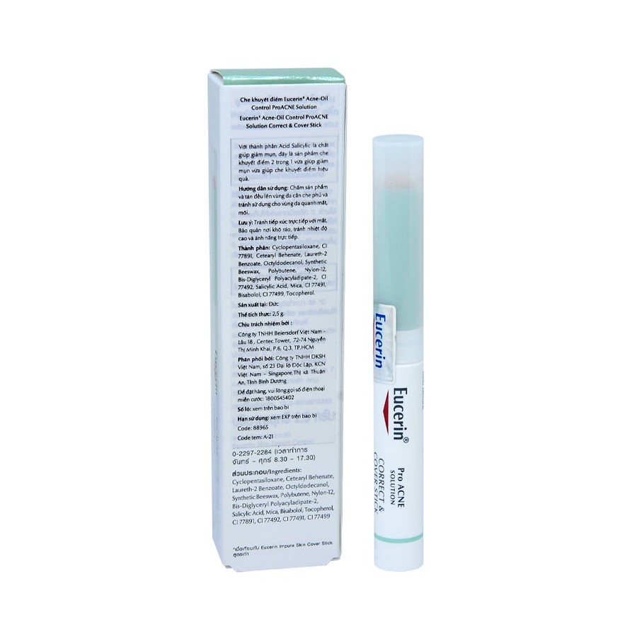 Kem che khuyết điểm cho da mụn Eucerin Pro Acne – Correct &amp; Cover Stick (2,5g)