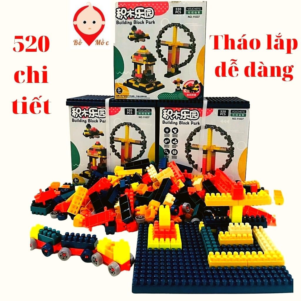 Đồ Chơi Ghép Hình Lego LEGO BUILDING BLOCK PARK-  Xếp Hình Giúp Bé Thông Minh, Tư Duy Sáng Tạo - Shop Bố Mốc