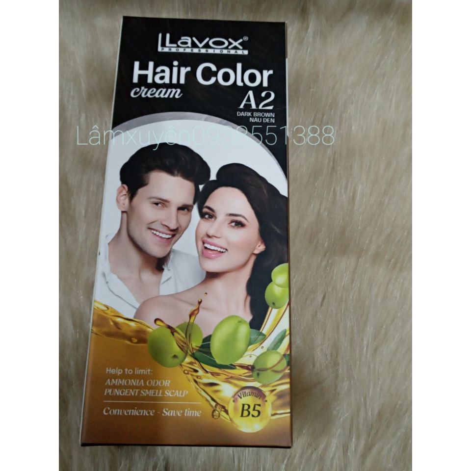 Thuốc nhuộm tóc phủ bạc LAVOX ,phủ bạc hoàn toàn 100% đều màu suôn mềm bóng tóc