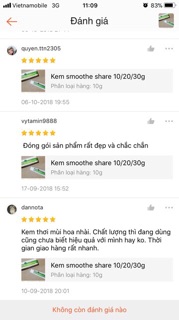 Kem smoothe 5/10/15/20/25g trị thâm