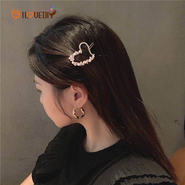 (MớI) Kẹp TóC HìNh Hoa ĐíNh Đá Xinh XắN